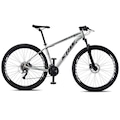 Bicicleta Aro 29 KRW S36 Alumínio - Freio Hidráulico - Câmbio Shimano - 24 Velocidades - Unissex BRANCO/PRETO