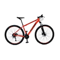 Bicicleta Aro 29 KRW S36 Alumínio - Freio Hidráulico - Câmbio Shimano - 24 Velocidades - Unissex LARANJA/PRETO