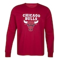 Camiseta New Era Manga Longa Chicago Bulls Core - Masculina VERMELHO