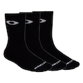 Kit de Meias Cano Longo Oakley Essential Crew Sock com 3 Pares - Adulto PRETO
