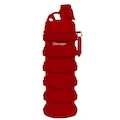 Garrafa Gold Sports Silicone Walk Retrátil Dobrável Portátil - 500ml VERMELHO