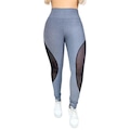 Calça Arrastão Legging Belmento Detalhe Rede Academia Fitness Suplex - Feminina CINZA