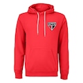 Blusão De Moletom com Capuz do São Paulo Escudo Retrômania - Masculino VERMELHO
