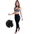 Calça Legging MVB Modas Termica Pezinho Suplex Peluciada Inverno Felpuda - Feminina PRETO
