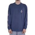 Camiseta Manga Longa Volcom Iconic - Masculina AZUL ESCURO