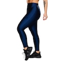 Calça Legging MVB Modas Poliamida Brilhosa Cintura Alta - Feminina AZUL