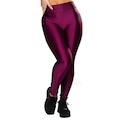 Calça Legging MVB Modas Poliamida Brilhosa Cintura Alta - Feminina VINHO