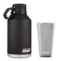 Kit Coleman com Growler e Copo Térmico com Tampa Inox - 600ml PRETO