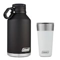 Kit Coleman com Growler e Copo Térmico com Tampa - 600ml PRETO