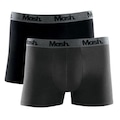 Kit 2 Cueca Boxer Cotton Mash Masculina Cós Elástico PRETO