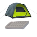 Kit Barraca de Camping 4 Pessoas Amazonia Coleman + Colchão Inflável CINZA