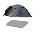 Kit Barraca de Camping 4 Pessoas Atacama Coleman + Colchão Inflável CINZA
