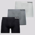Kit Cueca Boxer Hurley Basic - 3 unidades - Masculina BRANCO
