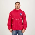 Jaqueta Corta Vento com Capuz Atlético de Madrid Futfanatics - Masculina VERMELHO