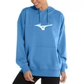 Blusão Feminino Mizuno com Capuz Big Logo AZUL