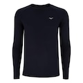 Camiseta Mizuno Manga Longa Run Pro Uv - Masculina PRETO/PRATA