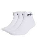 Kit Meias Cano Médio adidas Linear com 3 Pares - Adulto BRANCO