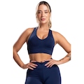 Top Fitness MVB Modas Suplex Nadador - Feminino AZUL ESCURO