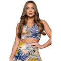 Top Fitness MVB Modas Suplex Nadador - Feminino AMARELO/BRANCO