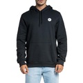 Blusão de Moletom com Capuz Quiksilver Fechado Transfer Round - Masculino PRETO/CINZA
