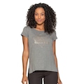 Camiseta Run More Alongada - Feminina CINZA