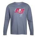 Camiseta Manga Longa New Era Tampa Bay Buccaneers Core - Masculina CINZA ESCURO