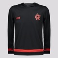 Camiseta do Flamengo Futfanatics Tron Manga Longa - Infantil PRETO