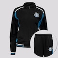 AGASALHO DO GRÊMIO TRILOBAL TRICOLOR FUTFANATICS - FEMININO PRETO