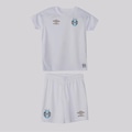 Kit do Grêmio II 2023 Umbro: Calção + Camisa - Infantil BRANCO