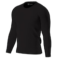 Camisa Térmica Segunda Pele Performance Moda Manga Longa Proteção UV 50+ - Masculina PRETO