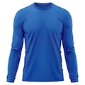 Camiseta Manga Longa Adriben Dry Fit Proteção Solar UV 50/ Treino Academia - Masculina AZUL