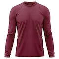 Camiseta Manga Longa Adriben Dry Fit Proteção Solar UV 50/ Treino Academia - Masculina VINHO