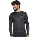 Camiseta Manga Longa Mizuno Energy - Masculina PRETO