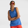 Camiseta Regata Whats Wear Dry Fit Lisa Básica Proteção Solar UV - Feminina AZUL