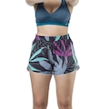 Shorts Elite Microfibra Em Estampa Digital - Feminino PRETO/VERDE