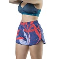 Shorts Elite Microfibra Em Estampa Digital - Feminino AZUL/VERMELHO