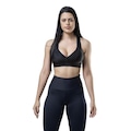 Top Fitness com Bojo Elite Recorte Premium UV50+ - Feminino PRETO