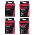 Kit Câmaras de Ar Arisun 700 X 18/25 Bike Bico Fino 60mm - 4 unidades PRETO