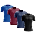 Kit de Camisas Térmica Adriben Dry Fit com Proteção Solar - 4 Unidades - Masculina AZUL/VINHO