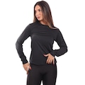 Kit de Camisas Térmica Adriben Manga Longa Dry Fit com Proteção Solar - 9 Unidades - Feminino PRETO/ROSA