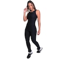 Macacão sem Bojo Mvb Modas Longo Saia Tapa Bumbum Tecido Bolha - Feminino PRETO