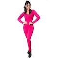 Macacão Fitness MVB Modas Longo 3/4 Costa Fechada Fitness Suplex - Feminino ROSA