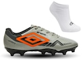Chuteira de Campo Umbro Prisma + Meias - Adulto CINZA