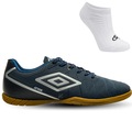 Chuteira Futsal Umbro Attak - Adulto + Meias AZUL ESCURO