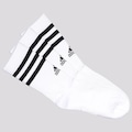 Kit Meia Cano Alto adidas 3S - 3 Pares - BRANCO