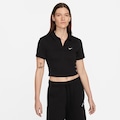 Camiseta Nike Polo Sportswear Essential - Feminina PRETO