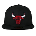Boné New Era Chicago Bulls 5950 Nba - Fechado - Adulto PRETO