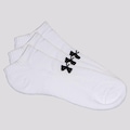 Kit de Meias Invisível Under Armour Core Cotton NS - 3 Pares - Adulto BRANCO