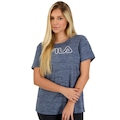 Camiseta Fila Basic Train - Feminina AZUL MESCLA