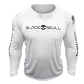 Camiseta Black Skull Manga Longa Dry Fit - Masculina BRANCO